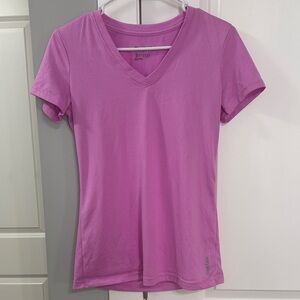 Reebok Women's Short Sleeve V-Neck Tee - Pink